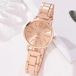 Fashion Gold Bracelet Quartz Wristwatch Luxury Watch for Women Simple Round Dial Stainless Students Ladies Watches Reloj Mujer