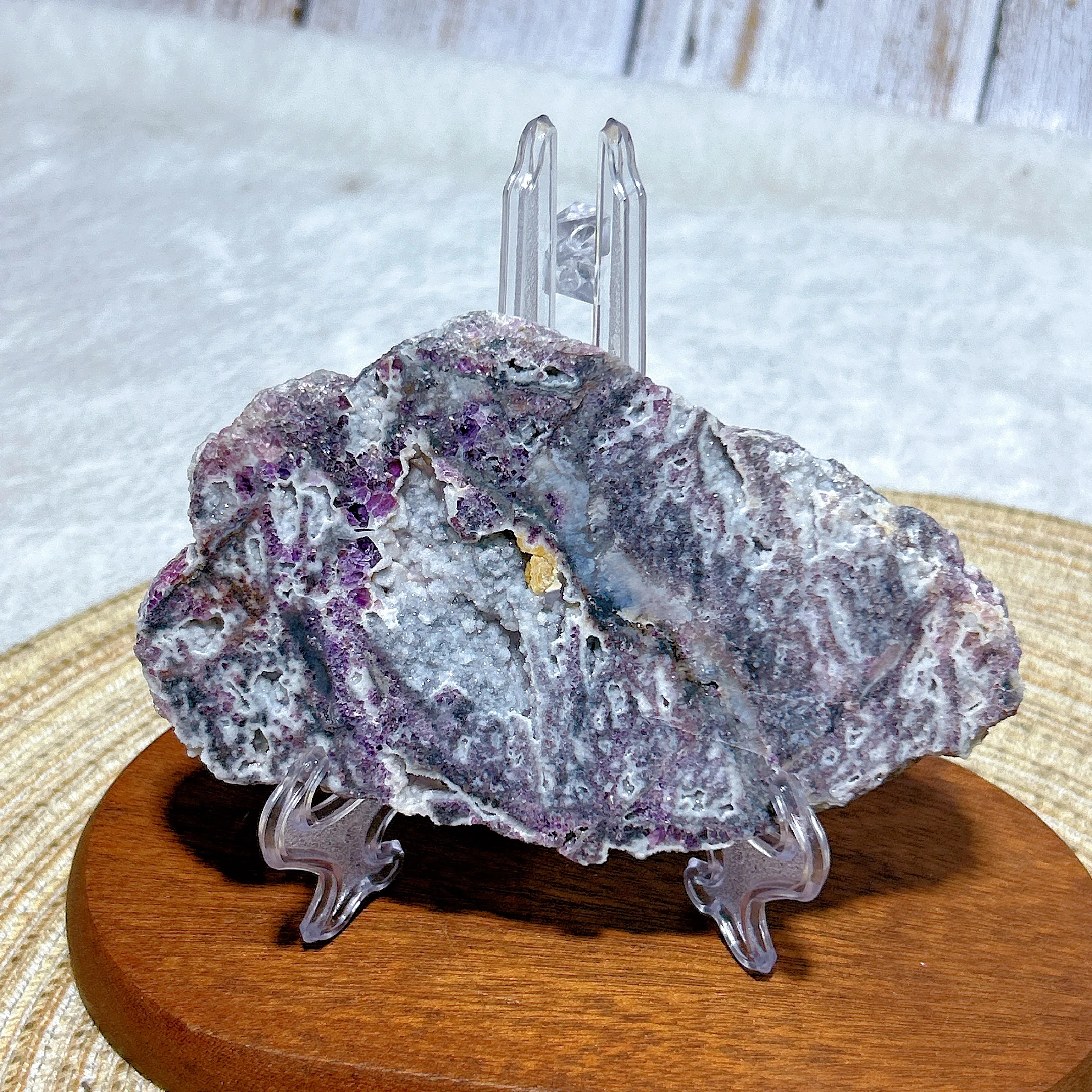 Natural Crystal Purple Sphalerite Druzy Slab Cute Polished High Quality Healing Gemstones Mineral Energy Home Decorations Gift