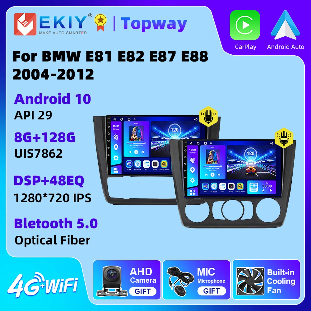 

EKIY Автомагнитола для BMW 1 серии E81 E82 E87 E88 2004-2012 Android 10 Android Авто Carplay GPS навигатор плеер 2 din DVD