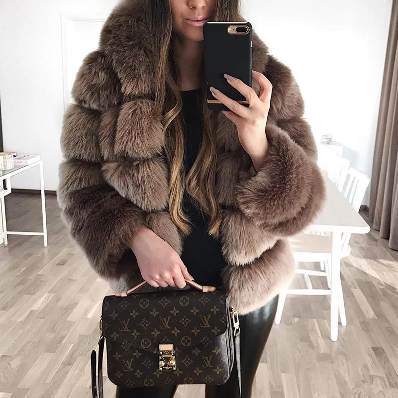 VOLALO 2024 New Style Real Fur Coat 100% Natural Fur Jacket Female Winter Warm Leather Fox Fur Coat High Quality Fur Vest