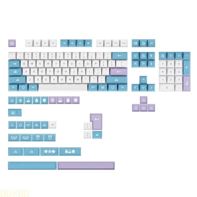 D08B XDA Ключевые клавиши для GK61/64/68/75/84/87/96/980/104/108 MX Переключатель Механическая клавиатура