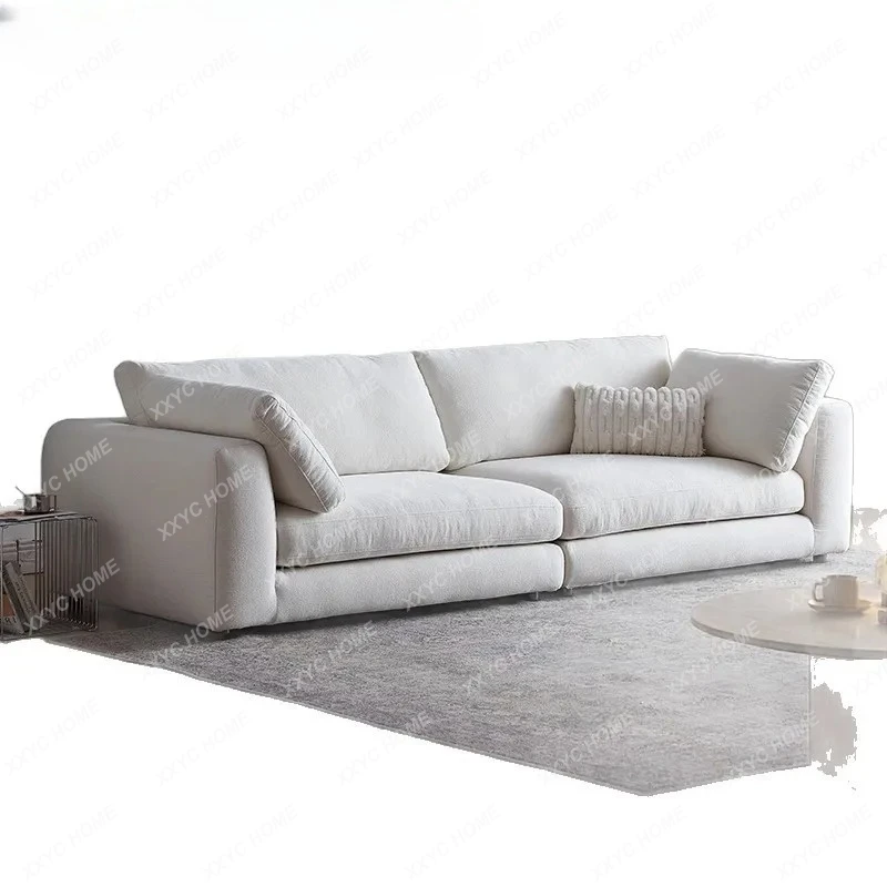 

L Wind Rhine Sofa Living Room Household Straight Row Detachable Sofa Cotton and Linen Fabric Sofa