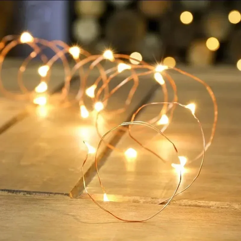 NEW 5M 10M  Copper Wire LED String Lights Holiday Lighting Fairy Garland for Christmas Tree Wedding Party Decoration