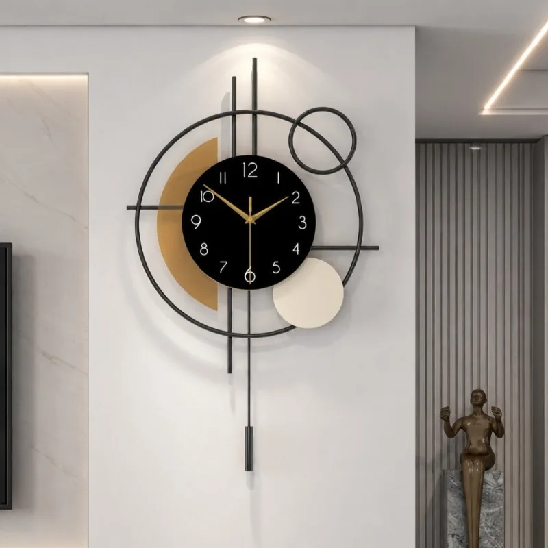 Metal Wall Clock Bedroom Silent Movement Wall Clocks Modern Home Decoration Clock Living Room Minimalist Wall-mounted Clocks