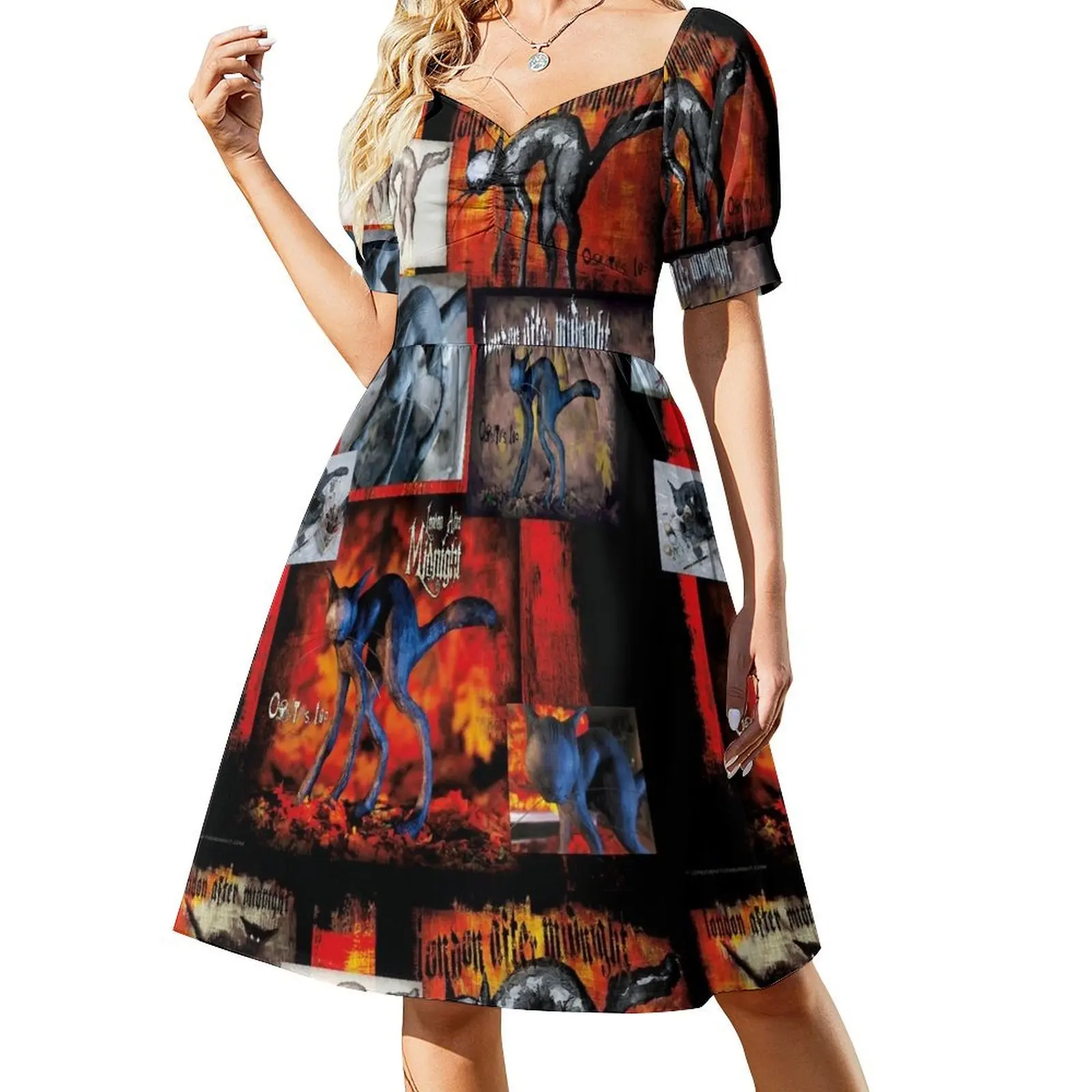 O2 Artwork Short Sleeved Dress Beachwear luxury woman party dress party dresses women Dress