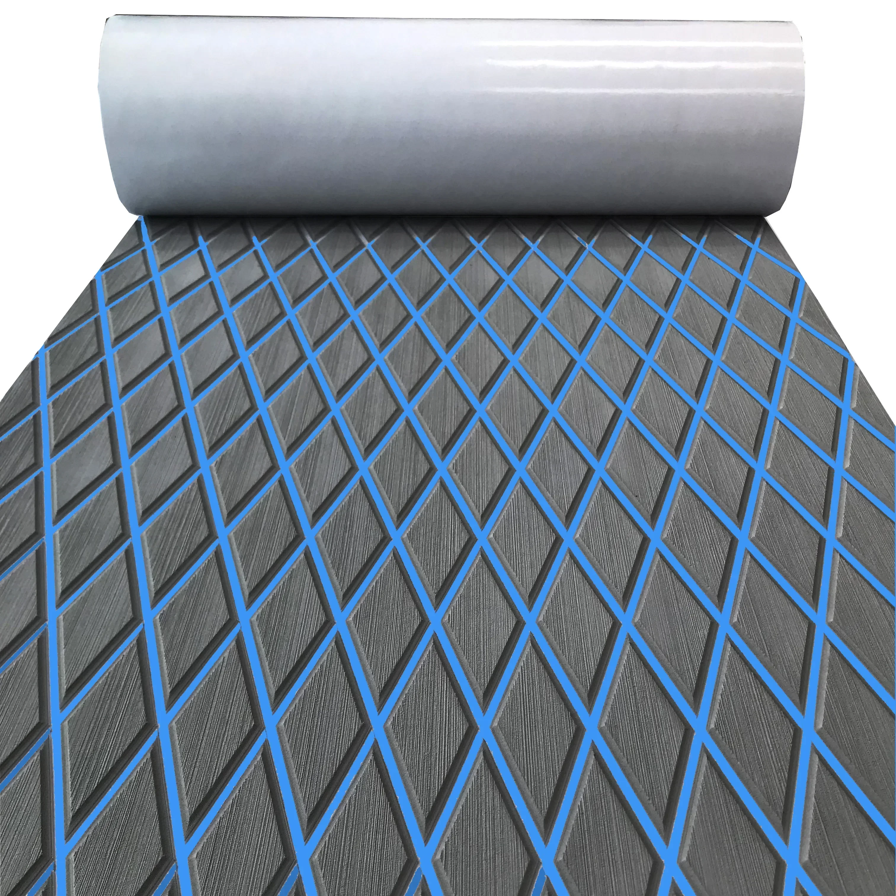 2400x900x6mm Zelfklevende EVA Foam Bootvloer Pad Diamond Faux Teak Decking Sheet Antislip Marine Yacht RV Mat Accessoires