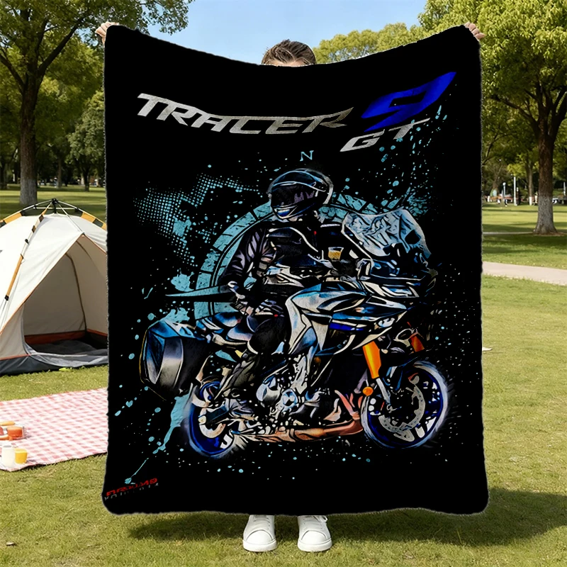 Tracer 9 GT Flannel Blanket High Performance Sport Tourer Motorcycle Flannel Throw CP3 Rider Cozy Blanket For Fans Tech