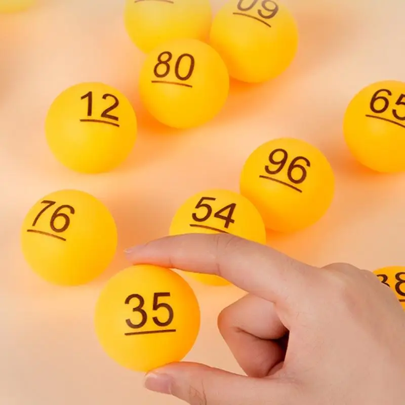 

R66E Durability Balls Number Beer Pingpong Raffle Ball Brightly Colored Balls for Party Game and Educational Purposes