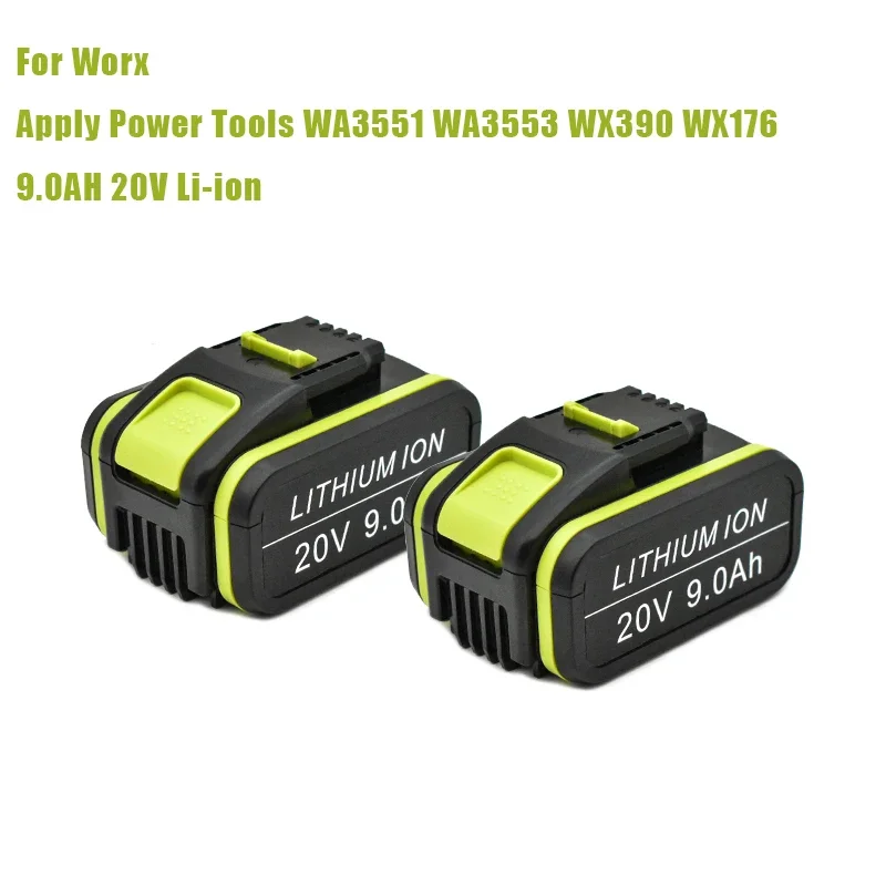 WX550 20V 9000mAh Lithium Rechargeable Replacement Battery for Worx Power Tools WA3551 WA3553 WX390 WX176 WX178 WX386 WX678