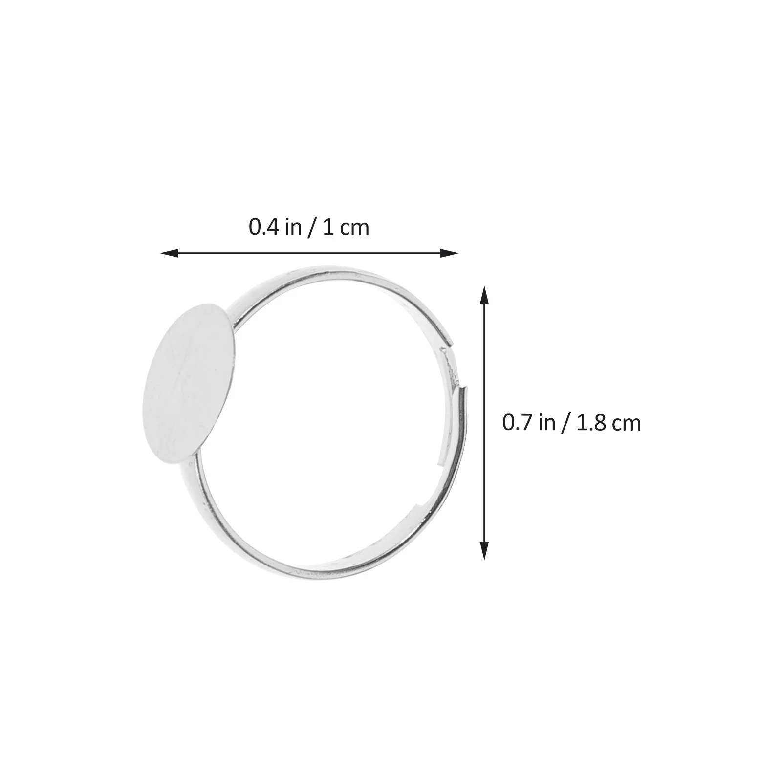 

80Pcs Ring Bases DIY Metal Finger Ring Base Creative Accessories for Handmade Jewelry Making Finding Base for Rings