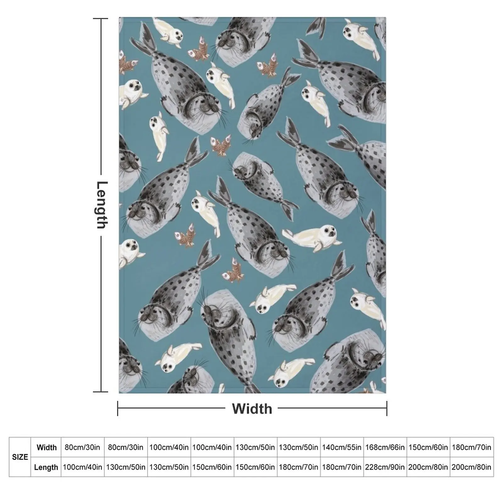 Common seal Throw Blanket couch cozy soft plush fuzzy picnic outdoor blanket