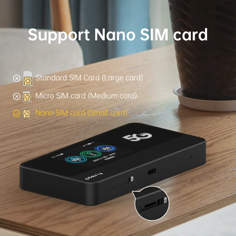 4G/5G موبايل موزع إنترنت واي فاي 1200Mbps 4G LTE راوتر لاسلكي محمول جيب MiFi مودم موبايل واي فاي نقطة اتصال مع فتحة للبطاقات Sim