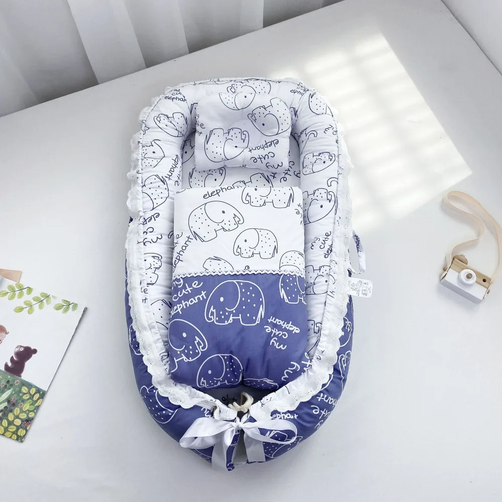 Baby Nest Bed with Quilt Cross-border Direct Supply Baby Bed Middle Bed Removable and Washable Bb Baby Nest