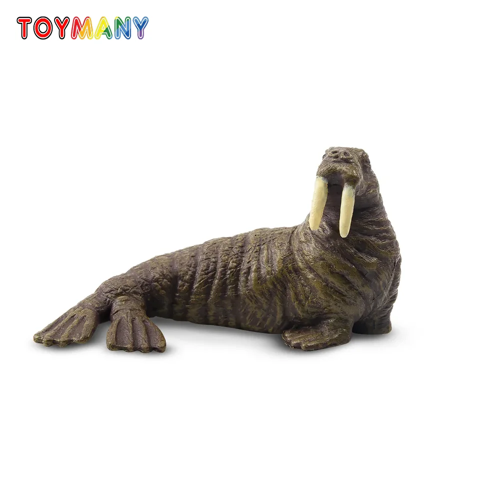 

Toymany Simulation Arctic Walrus Wildlife Animal Model Toy Mini Figures Dolls Action Figurines Toys Children Gift Cake Decora