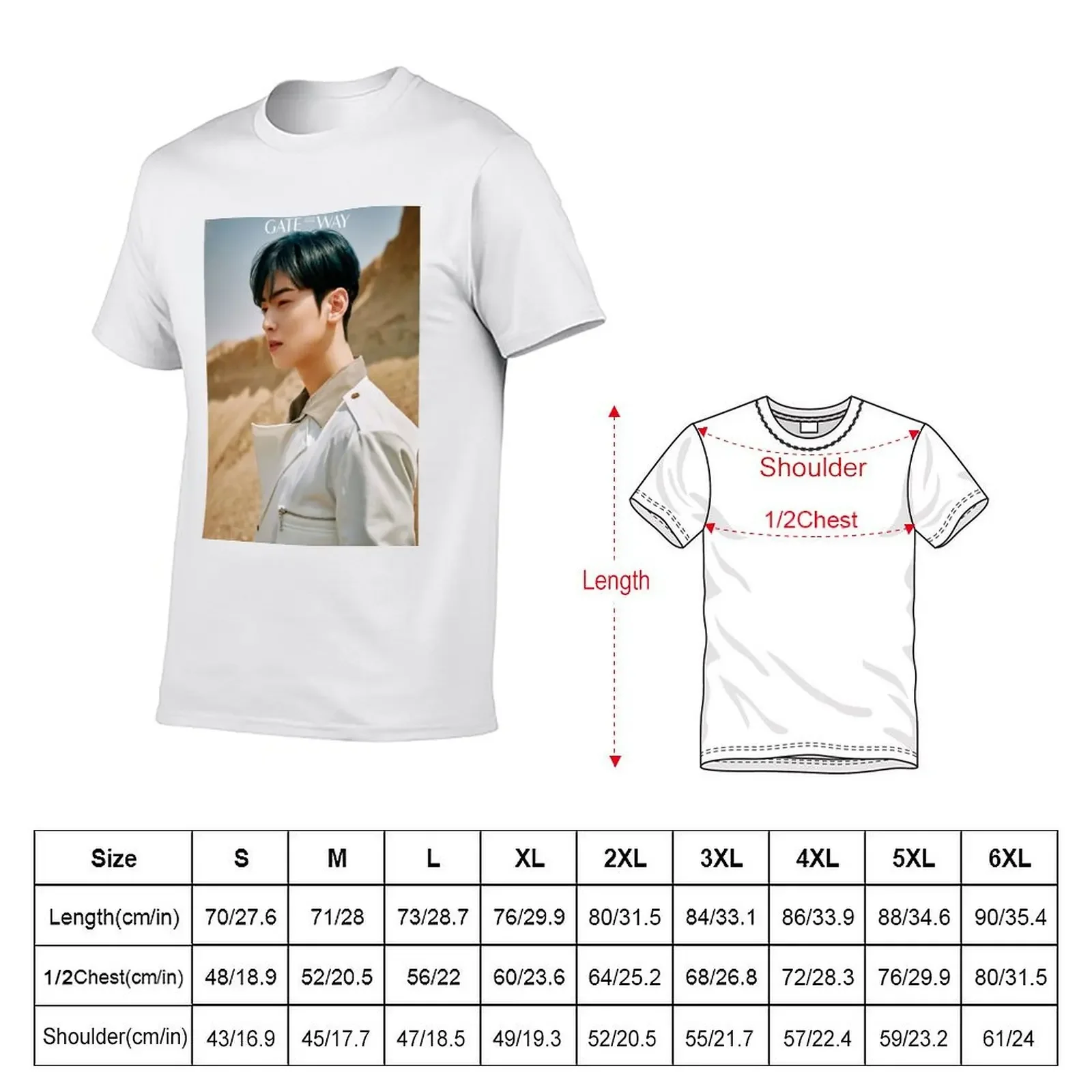 ASTRO KNOCK EUNWOO T-Shirt Blouse Short sleeve tee mens big and tall t shirts