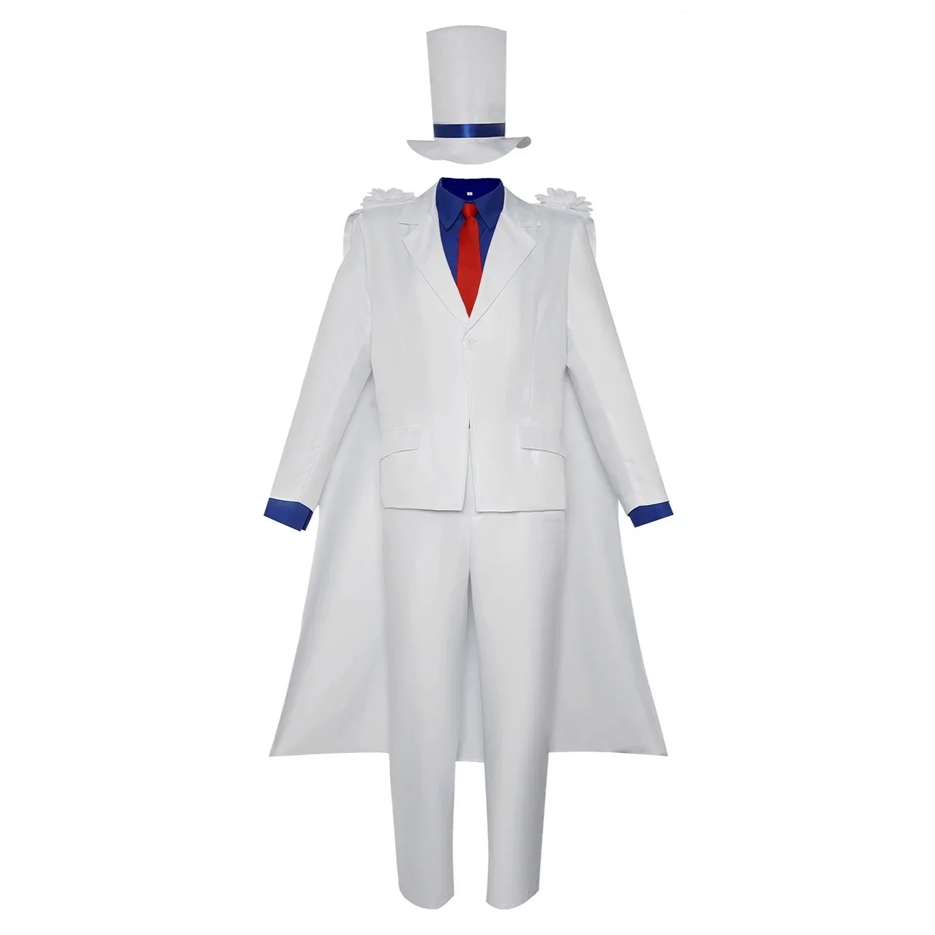 

Kaitou Kiddo Cosplay Costume Kid The Phantom Thief Kuroba Kaito Full Set Hat Suit Cape Wig Halloween Xmas Outfit Dress Up