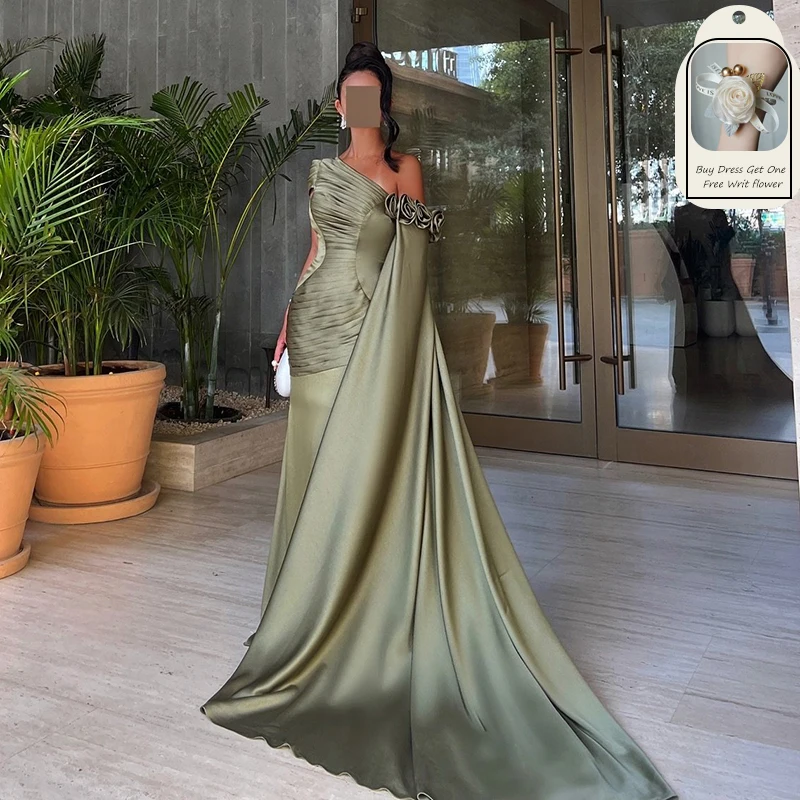 Thinyfull 2025 Long Prom Evening Dresses Mermaid One Shoulder Saudi Arabia Party Dress Formal Cocktail Prom Gowns Customized
