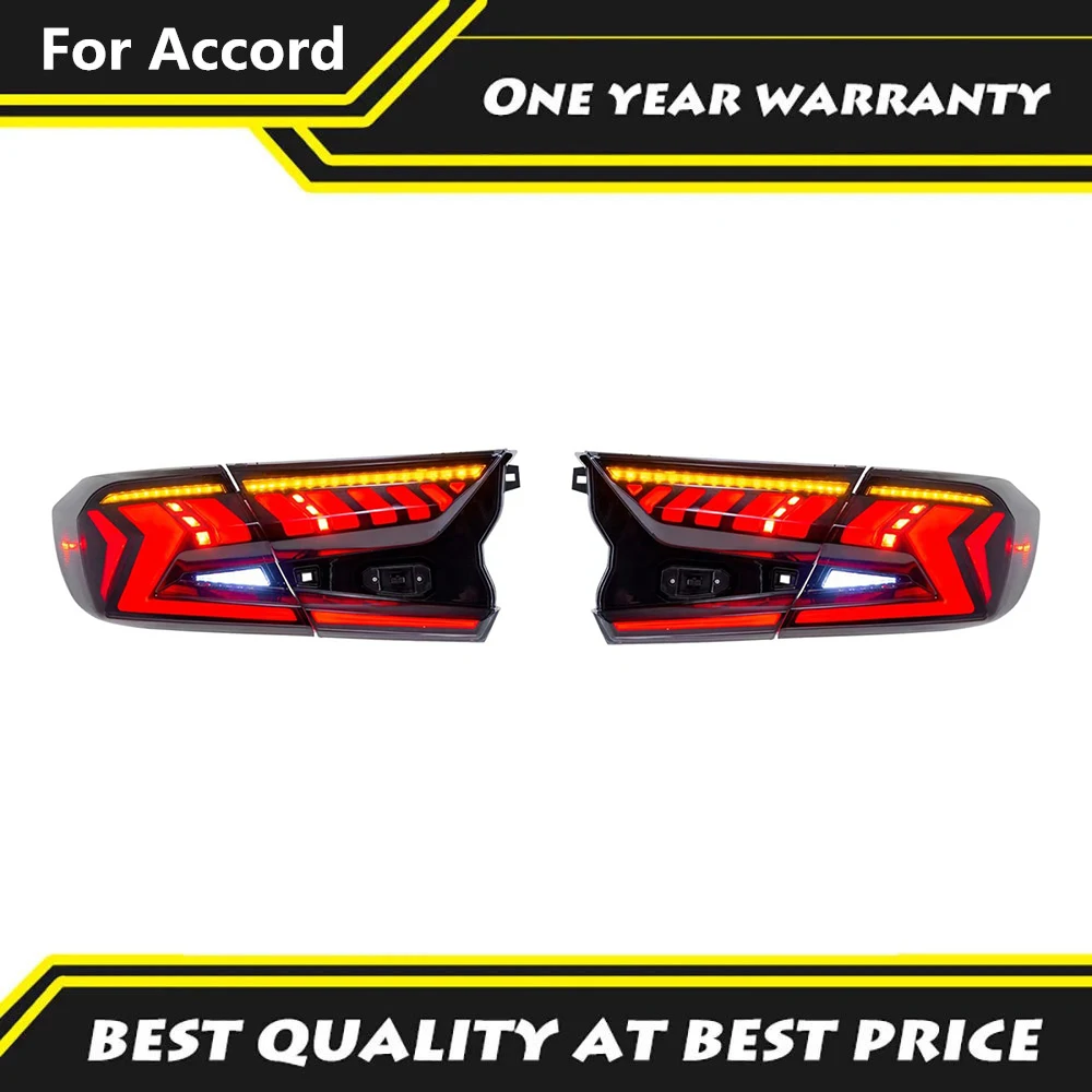 

1 Pair Car Tail Light LED Taillight Assembly For Honda Accord Rear Lamp Turn Signal Brake Reverse Lights 2018 2019 2020 2021