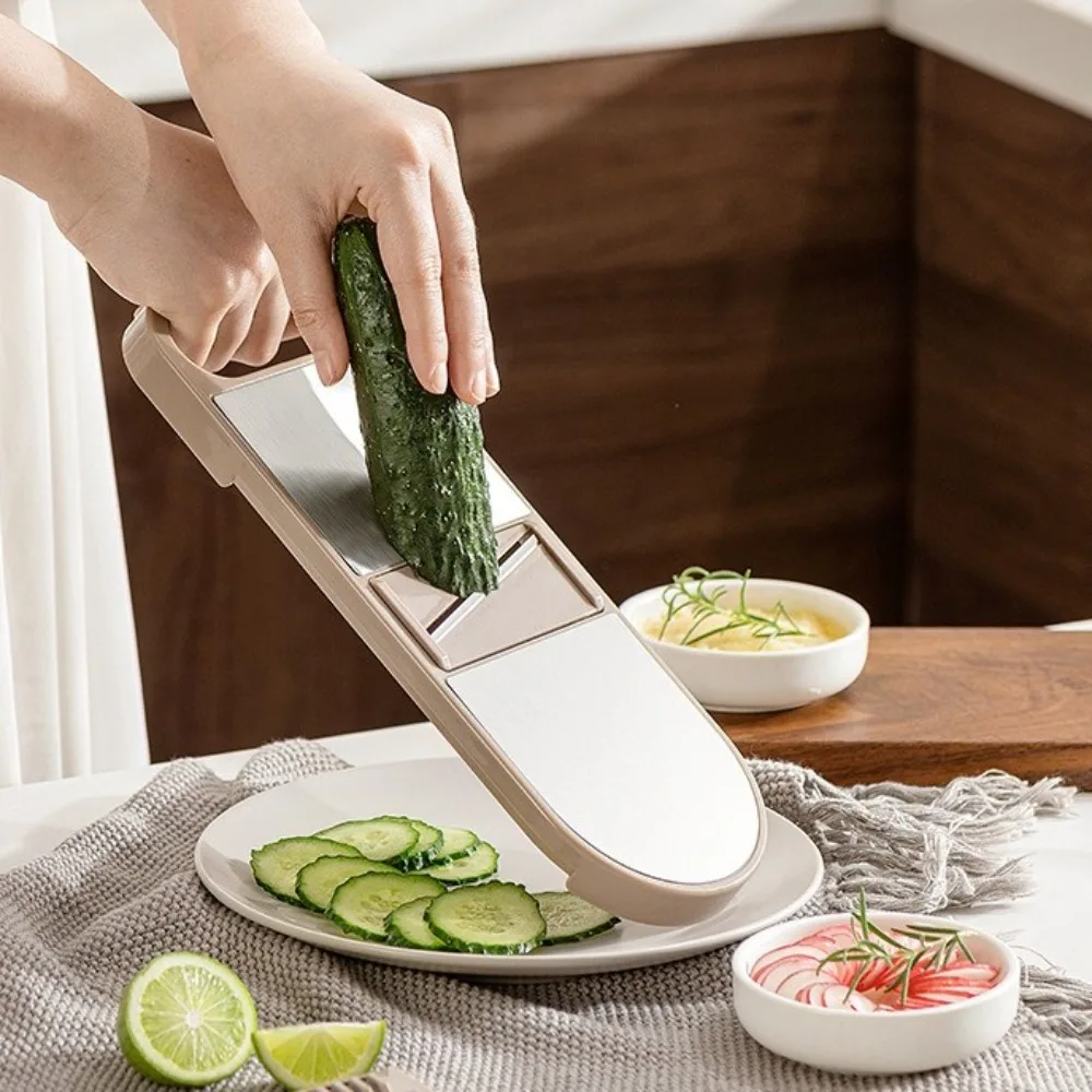 

Manual Vegetable Cutter with Hand Protector Speedy Slicing Kitchen Grater With Box Plastic Cucumber Slicer Home Cooking