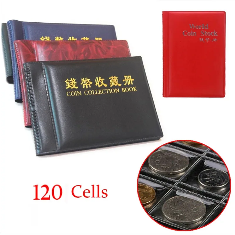 120 Pockets Coinnings Collection Album Book Mini Penny Storage Bag Collecting Money Organizer Gifts Coinning Holder Albums