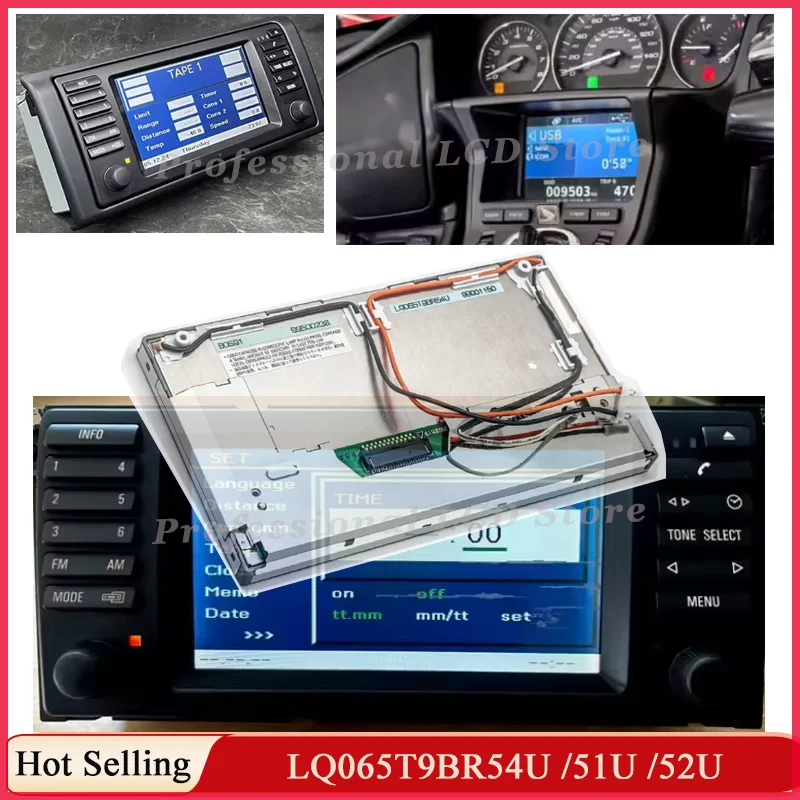 LCD Display Screen LQ065T9BR52U LQ065T9BR51U LQ065T9BR54U 55U For BMWX3 X5 E53 E38 E39 E46 Navigation For Hon da GL1800 GoldWing