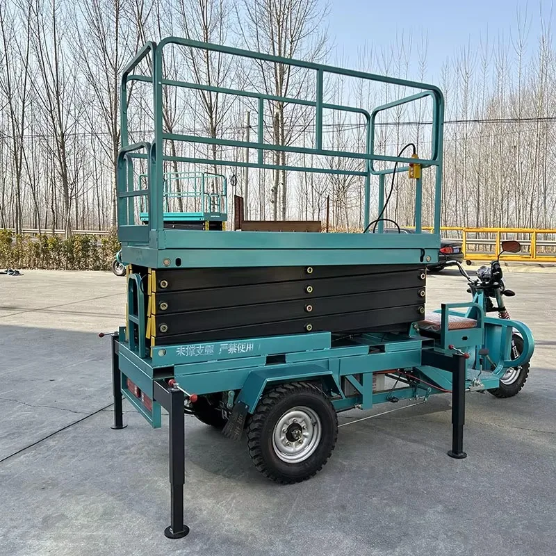 Customized Scissor lift platform Tricycle Mechanical Lifting Machine Electric Lift Work Platform Hydraulic Scissor Lift