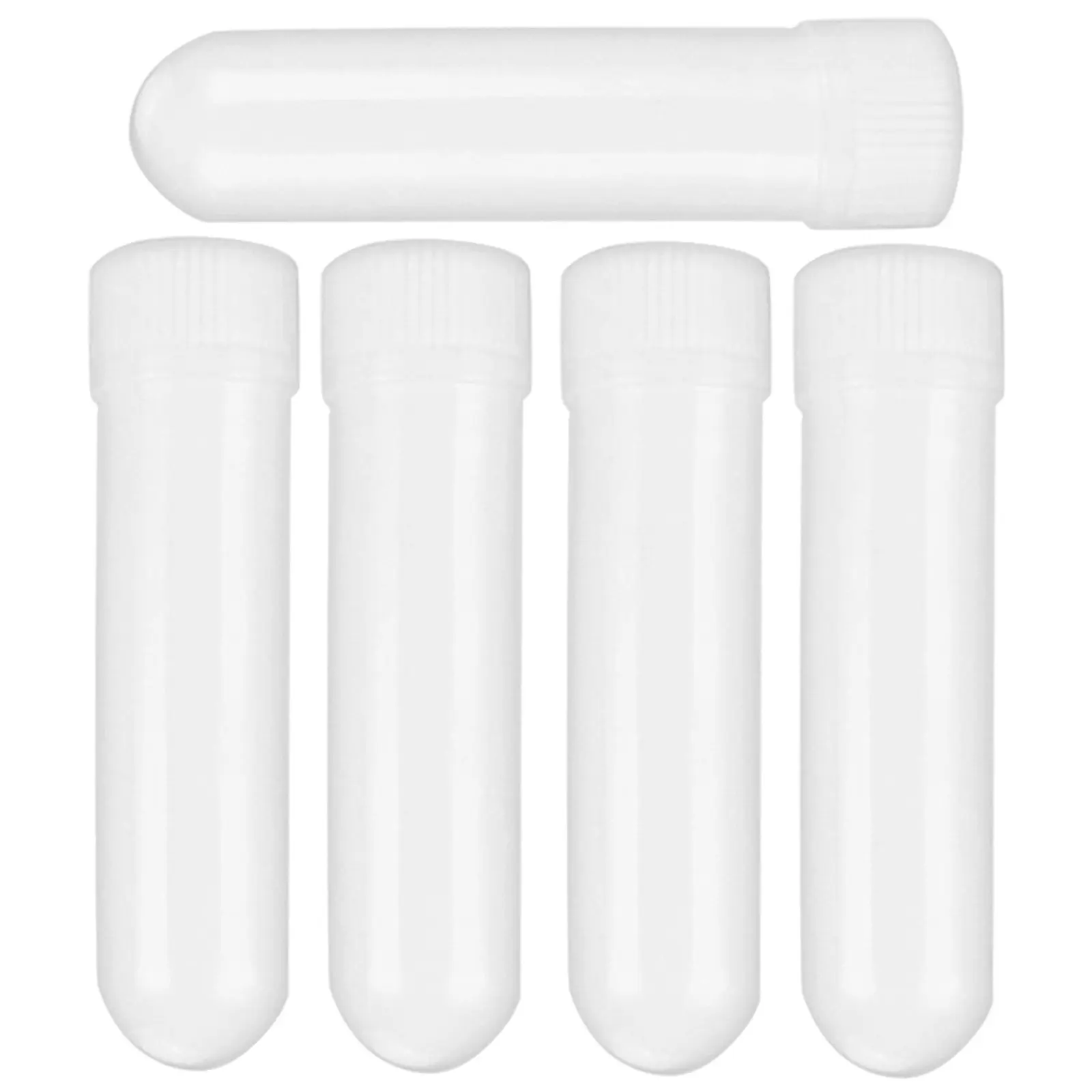 

5Pcs Nasal White Essential Oil Aromatherapy Refillable Tubes Pocket Aromatherapy for Breath Refreshing
