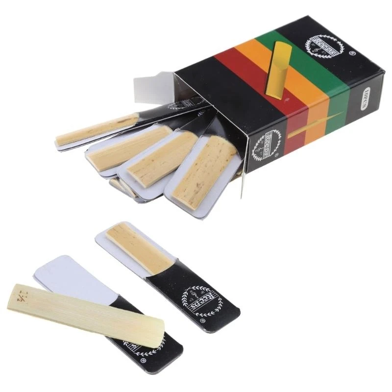 

10pcs Clarinet Reeds Tone Strength 1.5 2.0 2.5 3.5 Traditional Reeds for Children & Adults Easy to Use