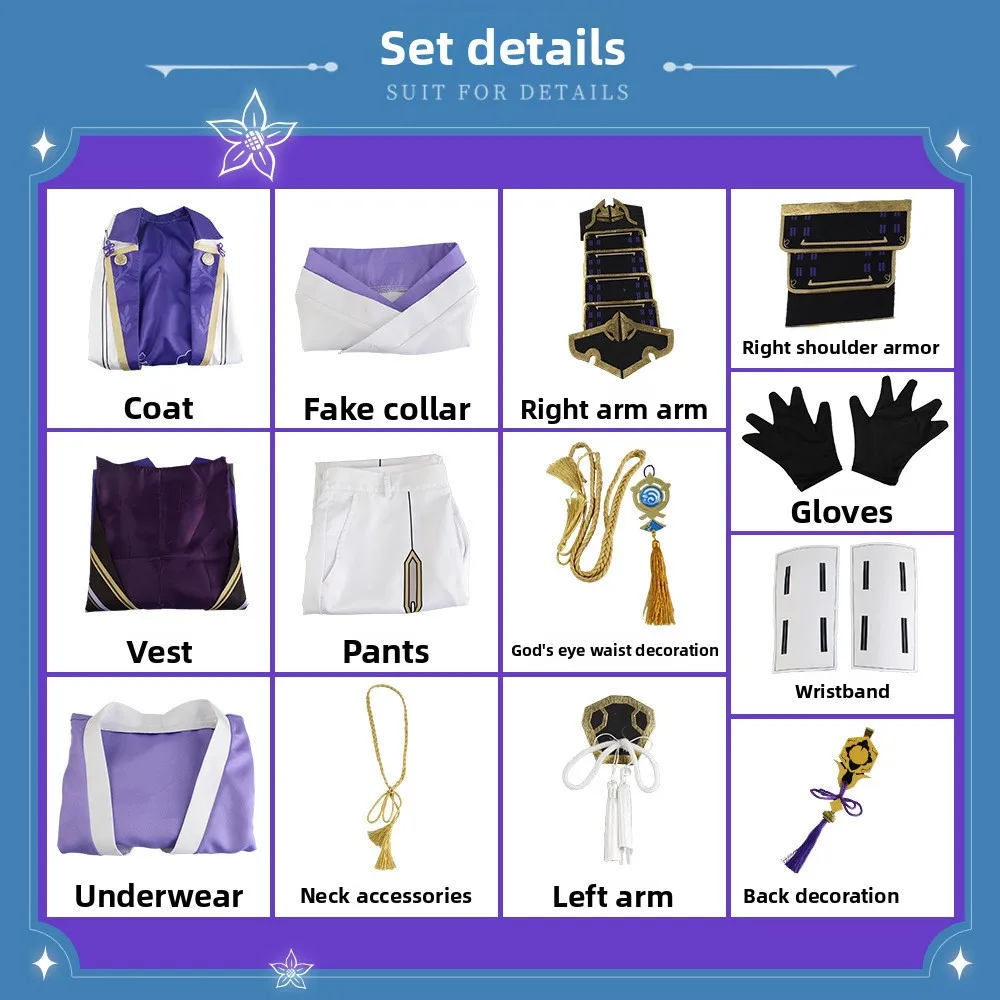 Kamisato Ayato Genshin Impact Cosplay Costumes Halloween Game Bandai Hamori Character Clothes Anime Party Performance Outfits