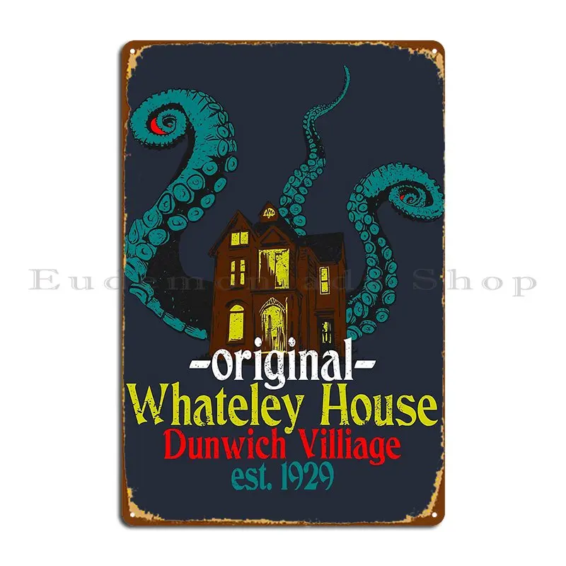 Cthulhu-Póster de viaje The dunqué Horror whatley House, Hp Lovecraft, James Jendrey, letreros de Metal, cartel de estaño de diseñador