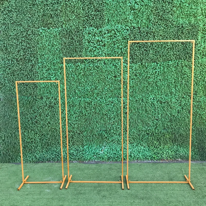 

Wedding Arches Iron Pipe Long Square Shaped Flower Stand, Stage Props Background, Artificial Flower Frame, Party, 1Set 3Pcs