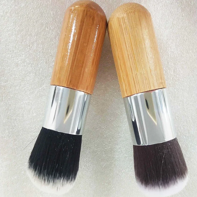 1PCS Professional Makeup brushes Bamboo Handle Powder Concealer Liquid Foundation Makeup Tools Beauty Cosmetics Brusher