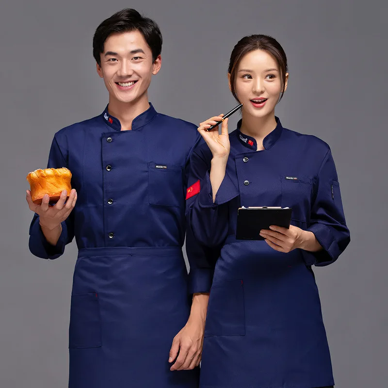 Salopette de Chef à Manches sulfUnisexe, Vêtements de Travail de Serveuse, Manteau pour Hôtel, Restaurant, Livres, Uniformes de Travail, C416