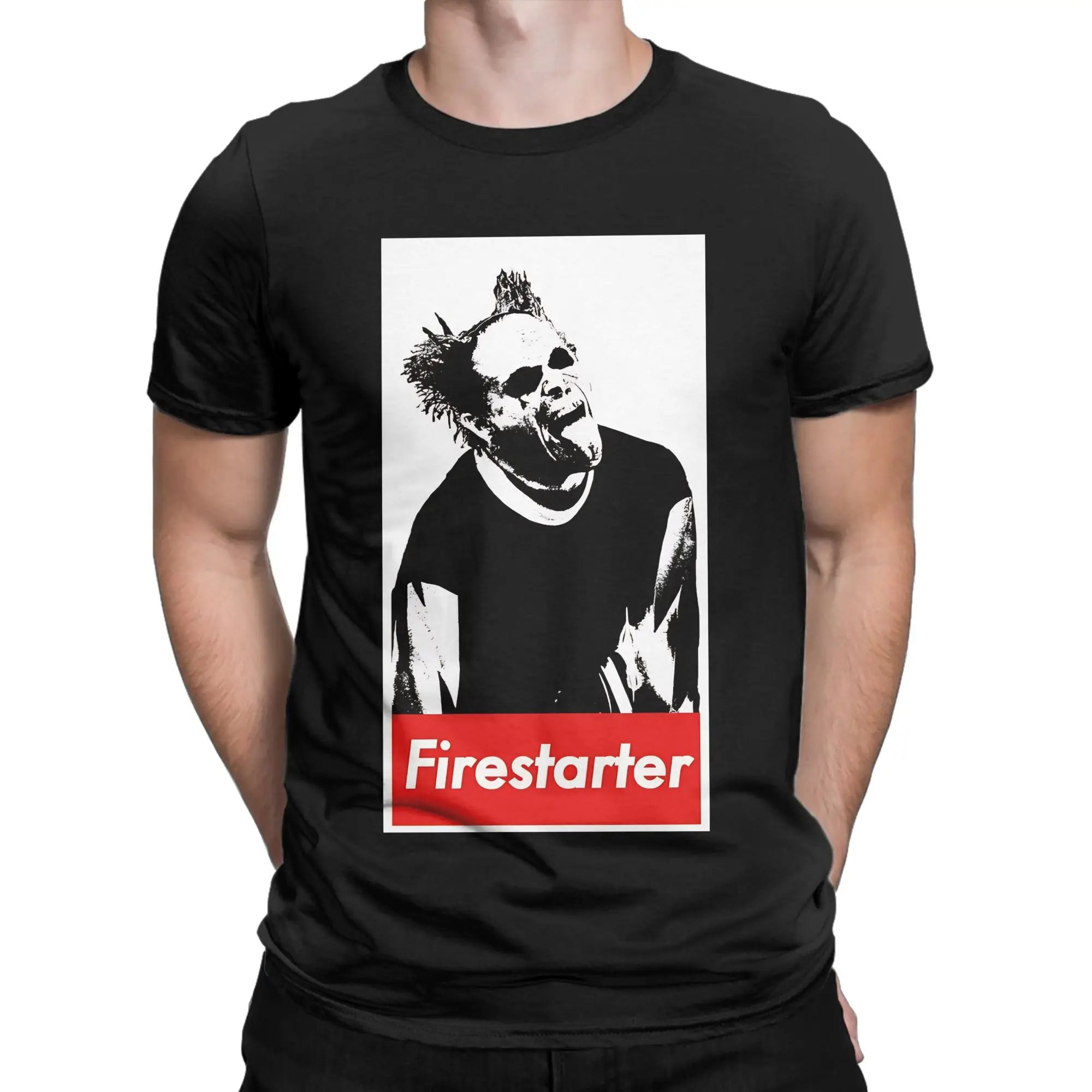 Keith Flint Firestarter T Shirt Men's  Pure Cotton Hipster T-Shirt Crewneck Prodigys Tees Short Sleeve Tops Gift Idea