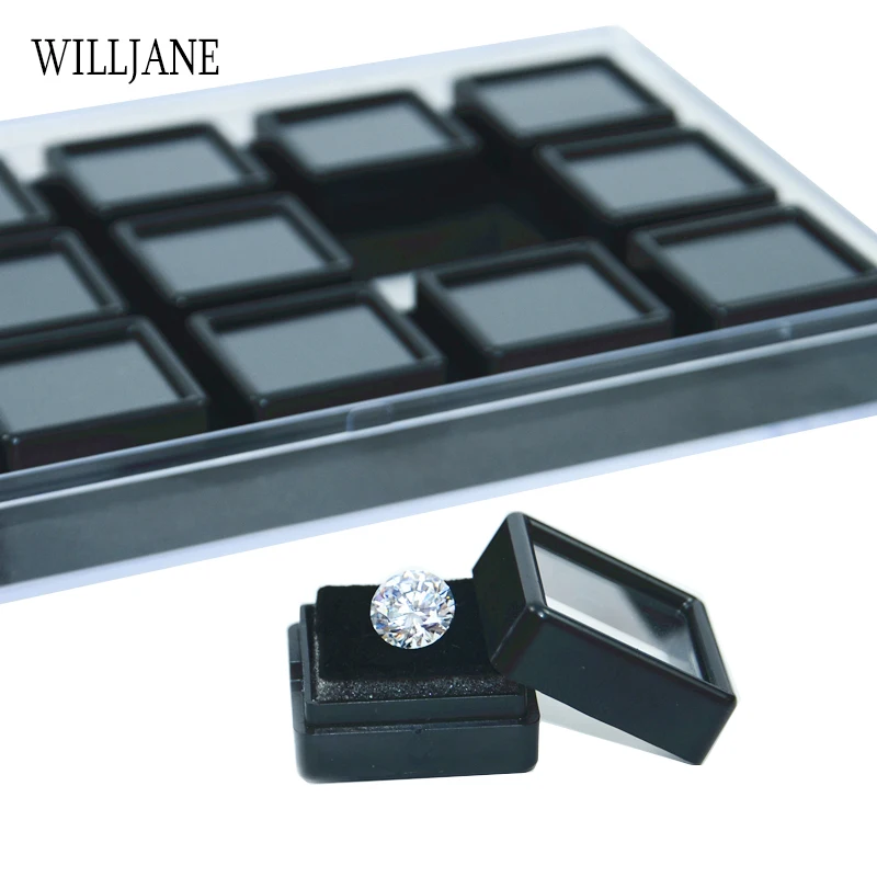 Loosing Diamond Gemstone Display Carrying Case 15 Grids Gem Stones Storage Box Jewelry Pendant Beads Collection Tray with Lid