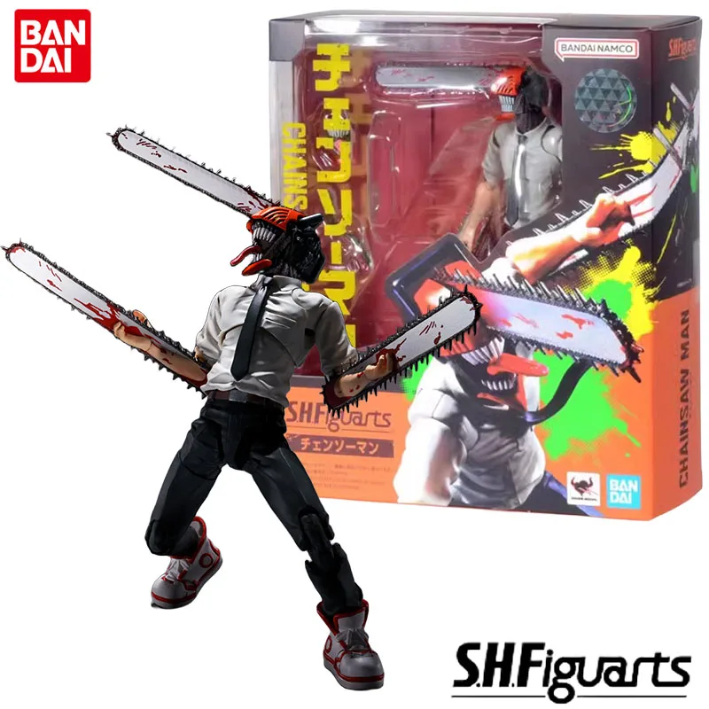 

Bandai Genuine Chainsaw Man Anime Figure S.H.Figuarts Denji Action Toys for Kids Christmas Gift Collectible Model Ornaments