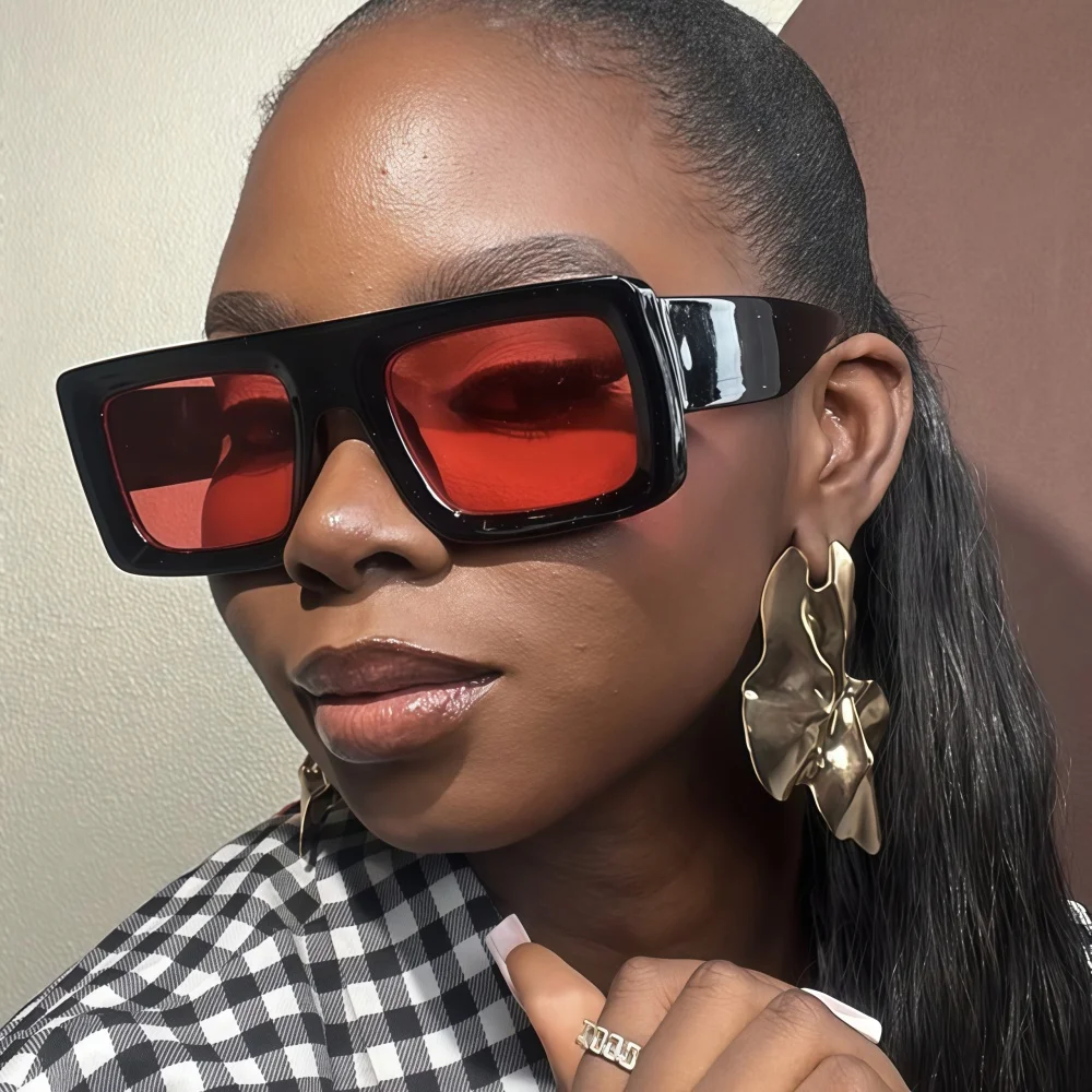 نظارات شمسية مربعة كاجوال عصرية للنساء والرجال بتصميم أصلي نظارات شمسية ظلال UV400 #2
