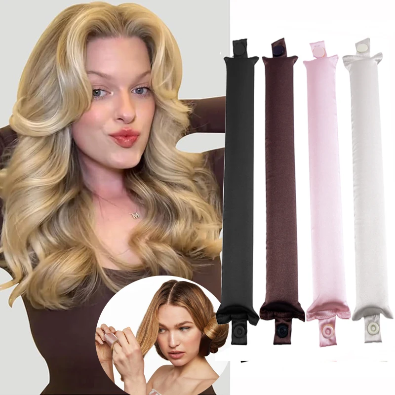 

Heatless Hair Curler No Heat Hair Rollers Satin Curling Rod Headband Lazy Curls Soft Curlers Sleeping Flexi Rods Styling Tools
