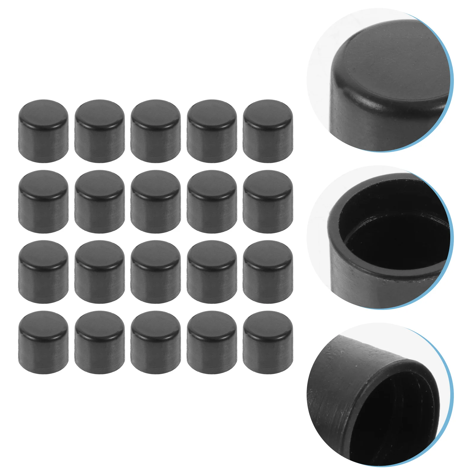 

20pcs Foosball Machine Caps Table Football End Caps Protector Wear Resistance Practical Replacement Gaming Entertainment