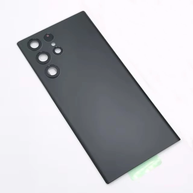 الإسكان الخلفي لهاتف سامسونج جالاكسي S22 الترا غطاء خلفي زجاجي لإصلاح استبدال حافظة باب البطارية + ملصق عدسة الكاميرا #3