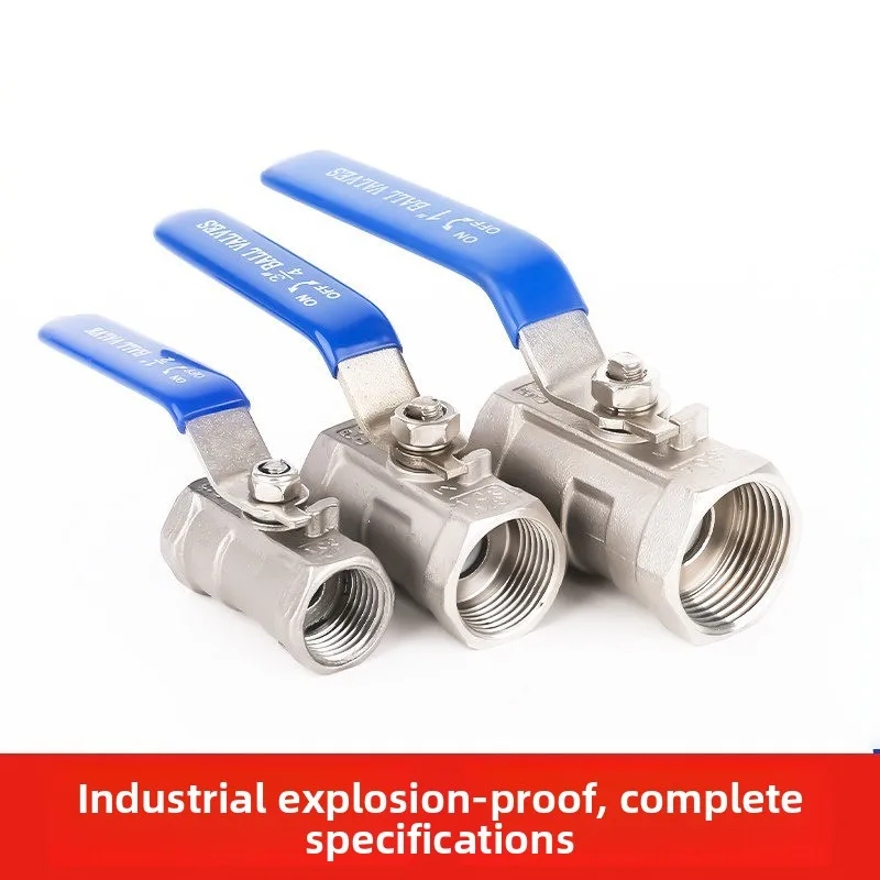 

S304 /316L Stainless Steel One Piece Ball Valve 1/4 "3/8" 3/4 "1" 1-1/4 "1-1/2" 2 "DN15, Threaded Tap Water Pipe Valve Switch