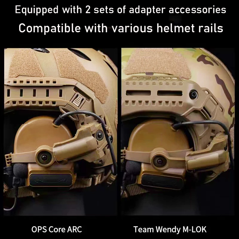 Quick Helmet Rail Mounting Adapter for Hunting, Headphone Holder, OPS CORE, ARC, Wendy, M-LOK, Headphone Accessories