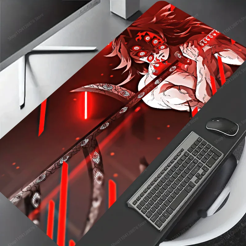 Anime Demon Slayer Kokushibo Mousepad Gaming Mouse pad Gamer Pc Accessories Deskmat Keyboard Mat Desk Protector Mause Pads