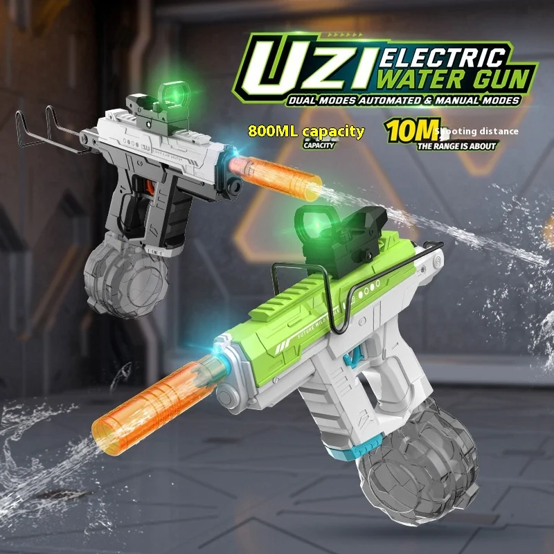 

UZI Electric Continuous Hair Water Absorption Linkage Large Capacity Electric Water Gun Continuous Firing Summer Pool Toys Gun