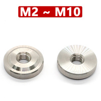1-10pcs Adjust Leveling Knurled Thumb Nut M2 M2.5 M3 M4 M5 M6 M8 M10 Stainless Steel Round Thin Nut Thumbnut Locking