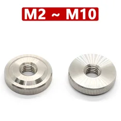 1-10pcs Adjust Leveling Knurled Thumb Nut M2 M2.5 M3 M4 M5 M6 M8 M10 M12 Stainless Steel Round Thin Nut Thumbnut Locking