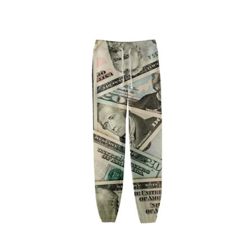 3D US Dollar Money pantaloni della tuta pantaloni da jogging pantaloni Casual uomo/donna Harajuku pantaloni della tuta Hip Hop Pantalon Homme