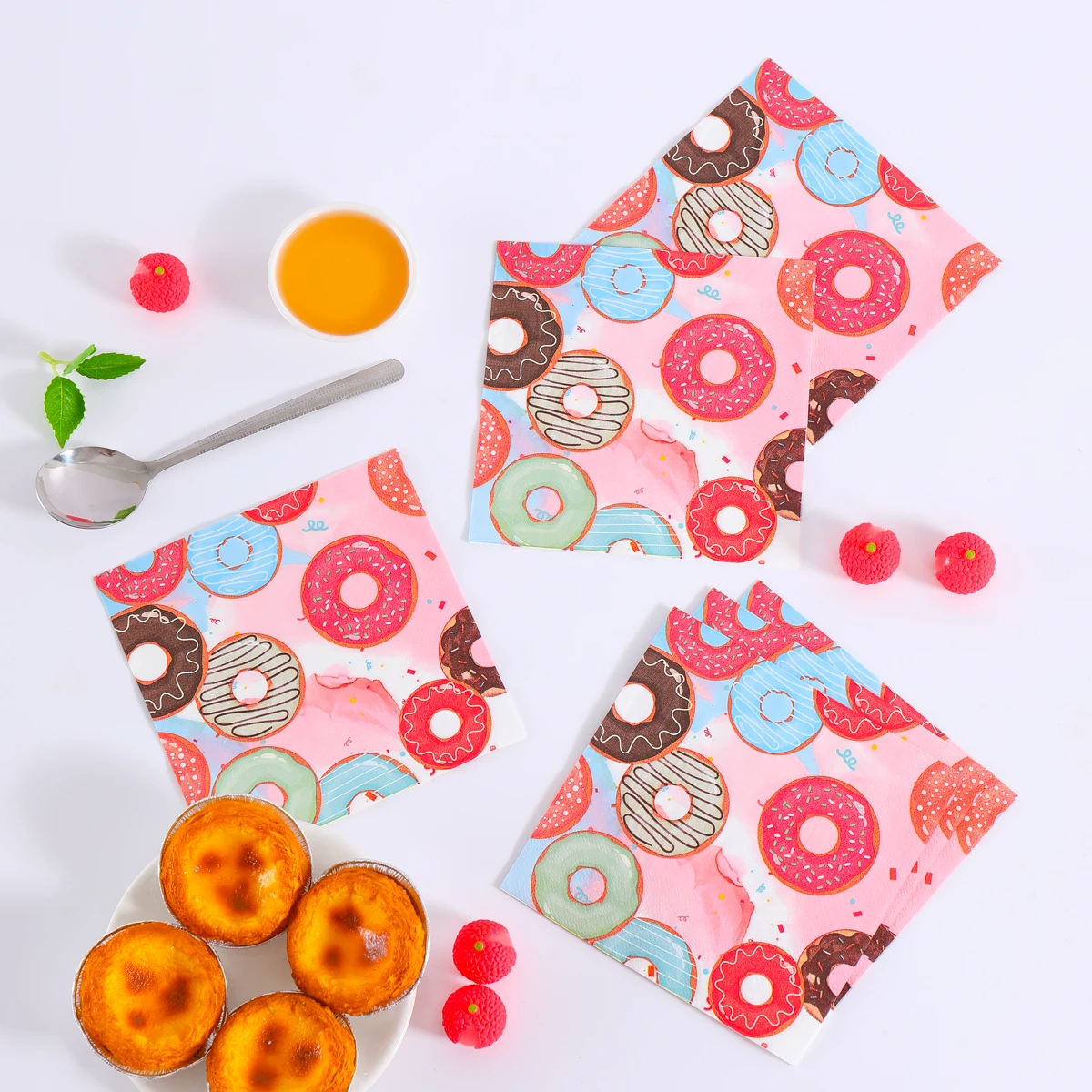 Colorful Donuts Disposable Pap - Pattern Tissue Paper recension och pris