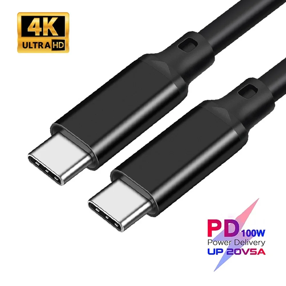 USB C to USB C 3.2 Gen 2 Cable Video Cable HD 4K 60Hz PD 100W 5A Type C Fast Charging Cable Data Line For MacBook Pro SSD Laptop