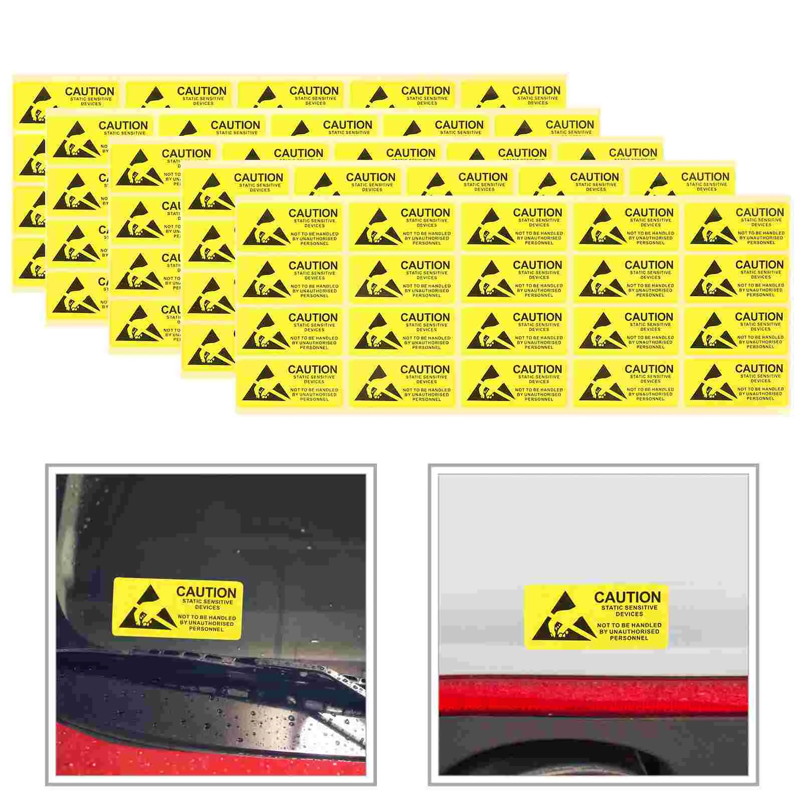 450 Pcs Electronic Devices Labels Attention Electrostatic Sticker Warning Sign Careful Stickers Wallpaper Electricity